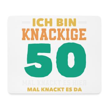 Lustiges 50. Geburtstag Geburtstagsshirt Geschenk - Mousepad (Querformat) - Weiß - Vorne