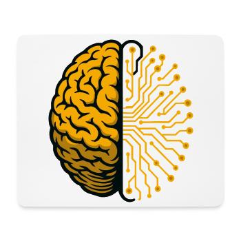 IA du cerveau et des circuits - Tapis de souris (format paysage) - blanc - Devant