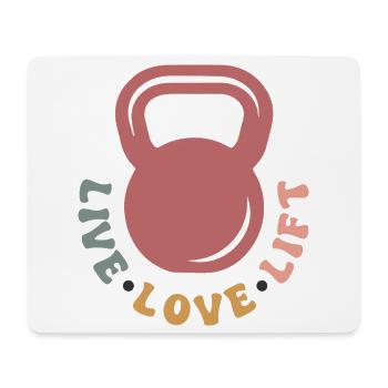 Kettlebell One Love - Mouse Pad (horizontal) - white - Front