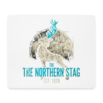Northern Stag Vintage Logo Est 1973 - Mousepad (Querformat) - Weiß - Vorne
