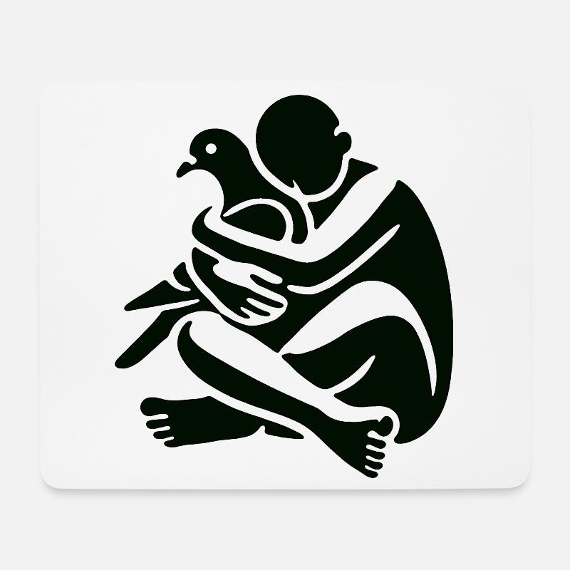Tauben bringen Frieden - Mousepad (Querformat) - Weiß