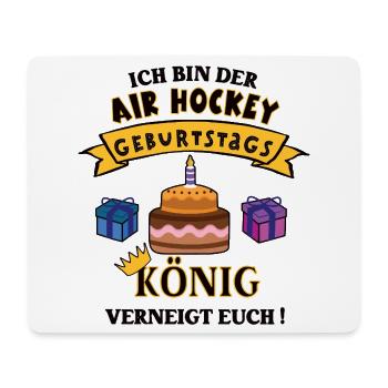 Air Hockey König Geburtstag Spieler Trainer Geb - Mousepad (Querformat) - Weiß - Vorne