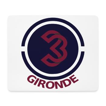 Circular emblem Gironde 33 - Mouse Pad (horizontal) - white - Front