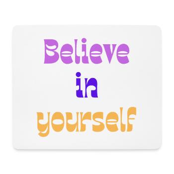 Believe in Yourself Retro Gradient - Mouse Pad (horizontal) - white - Front