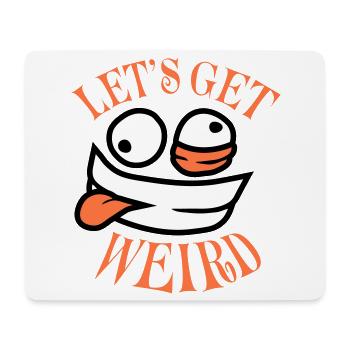 Let’s Get Weird Crazy Comic Face Madness - Tapis de souris (format paysage) - blanc - Devant