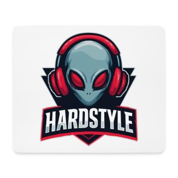 HARDSTYLE Alien Kopfhörer Motiv - Mousepad (Querformat) - Weiß - Vorne