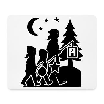 laterne laufen Kinder  - Mousepad (Querformat) - Weiß - Vorne