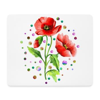 Blumen - Mousepad (Querformat) - Weiß - Vorne