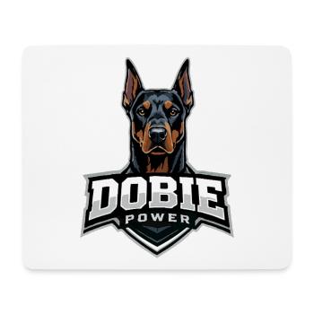 Dobie Power Doberman Motif - Mouse Pad (horizontal) - white - Front