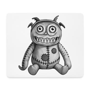 MONSTER DOLL #7 [Black & White] - Tapis de souris (format paysage) - blanc - Devant