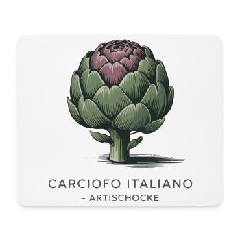 Carciofo Italiano – Artichaut - Tapis de souris (format paysage) - blanc - Devant