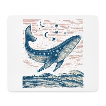 Mystischer Sternenwal über nächtigen Wellen - Mousepad (Querformat) - Weiß - Vorne