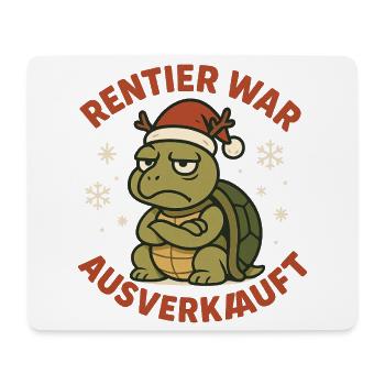 Rentier War Schildkröte Xmas - Mousepad (Querformat) - Weiß - Vorne