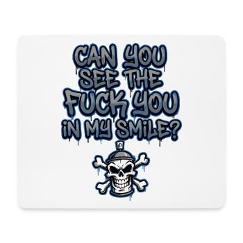 Graffiti Skull Spruch provokant - Mousepad (Querformat) - Weiß - Vorne