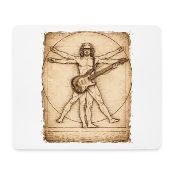 Vitruvian Rocker Guitarist Design - Mouse Pad (horizontal) - white - Front
