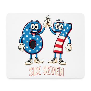 US Flag 67 Memes Six Seven - Mouse Pad (horizontal) - white - Front
