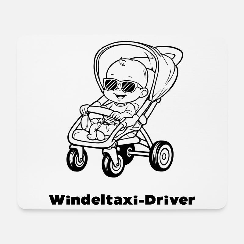 Diaper Taxi Driver - Mouse Pad (horizontal) - white