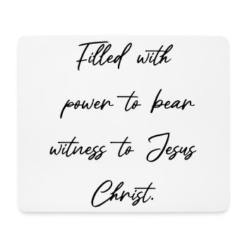 Erfüllt mit der Kraft Gottes - Dynamis Christ - Mousepad (Querformat) - Weiß - Vorne