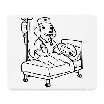 klinik hunde krankenpflege dog edition - Mousepad (Querformat) - Weiß - Vorne