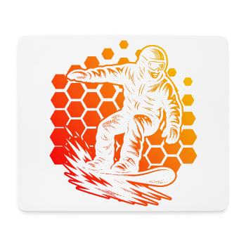 Ich liebe Snowboard cooles Motiv für Snowboard - Mousepad (Querformat) - Weiß - Vorne