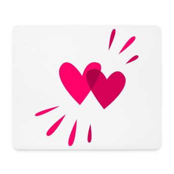 Two hearts to match Valentine's Day - Mouse Pad (horizontal) - white - Front