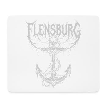 Flensburg – Extreme Metal Stadtmotiv - Mousepad (Querformat) - Weiß - Vorne