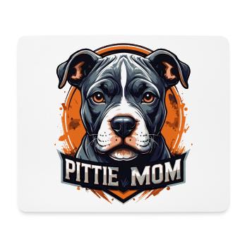 Pittie Mom Pitbull Art - Mousepad (Querformat) - Weiß - Vorne
