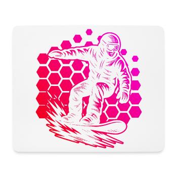 Vintage Snowboard Design für Snowboard - Mousepad (Querformat) - Weiß - Vorne
