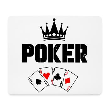 Cartes de poker - Tapis de souris (format paysage) - blanc - Devant