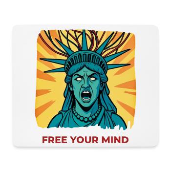 FREE YOUR MIND #3 - freedom & rights - Mouse Pad (horizontal) - white - Front