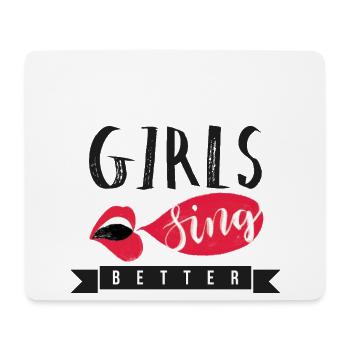 Salzige Mädchen singen besser - Mousepad (Querformat) - Weiß - Vorne