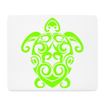 Glowing Turtle Tribal Pattern - Mouse Pad (horizontal) - white - Front