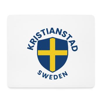 Kristianstad Shield with Golden Cross - Mouse Pad (horizontal) - white - Front