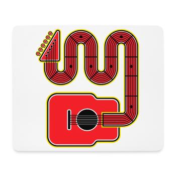 Rote Abstract Shape Gitarre - Mousepad (Querformat) - Weiß - Vorne