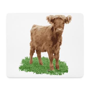 Praline the heifer - Mouse Pad (horizontal) - white - Front