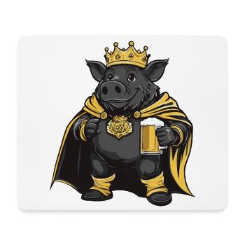 Schwein Bier König Wildschwein - Mousepad (Querformat) - Weiß - Vorne