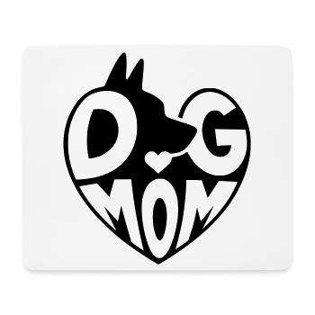 Maman de chien, Cœur de maman de chien - Tapis de souris (format paysage) - blanc - Devant