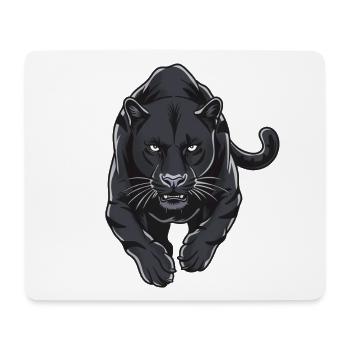Schwarzer Panther Sprinter Illustration - Tapis de souris (format paysage) - blanc - Devant