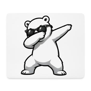 Dabbing Eisbär - Mousepad (Querformat) - Weiß - Vorne