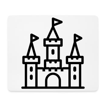 château - Tapis de souris (format paysage) - blanc - Devant