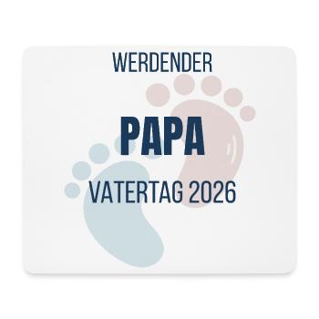 Werdender Papa 2026 Vatertag Ankündigung - Mousepad (Querformat) - Weiß - Vorne