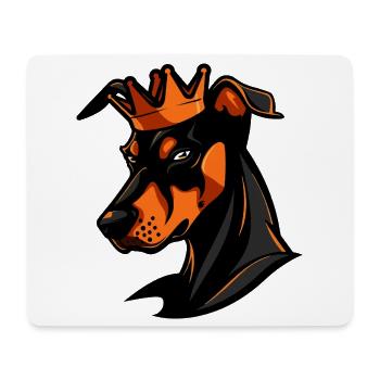 Doberman Dog Crown - Mouse Pad (horizontal) - white - Front