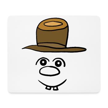 Funny funny face cheerful emotions - Mouse Pad (horizontal) - white - Front