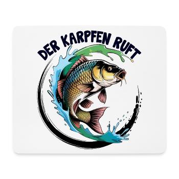 Der Karpfen ruft - Mousepad (Querformat) - Weiß - Vorne