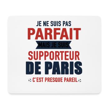 Cadeau Supporter Paris Foot Parisien Humour - Tapis de souris (format paysage) - blanc - Devant