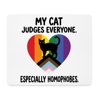 Pride Month LGBT – Meine Katze verurteilt jeden - Mousepad (Querformat) - Weiß - Vorne
