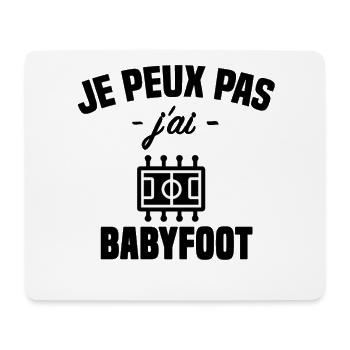 Je peux pas j'ai babyfoot humour - Tapis de souris (format paysage) - blanc - Devant