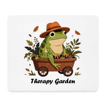 Frog gardener, therapy garden - Mouse Pad (horizontal) - white - Front