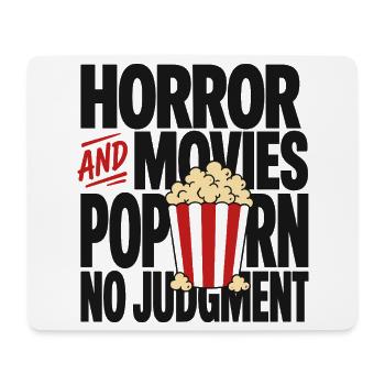 Films d’horreur : Jugement du popcorn - Tapis de souris (format paysage) - blanc - Devant