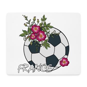 Football aux roses France - Tapis de souris (format paysage) - blanc - Devant